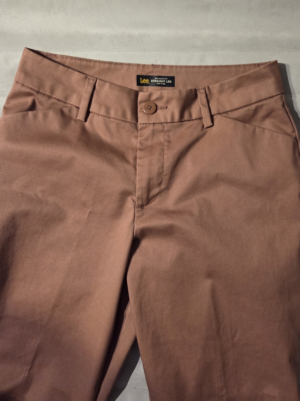 Lee Woman's Straight Leg Pants in Rust Brown